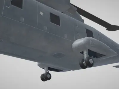 Civilian Military EH101 Helicopter Low-poly 3D model