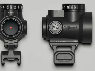 Trijicon MRO Reflex Sight Low-poly 3D model
