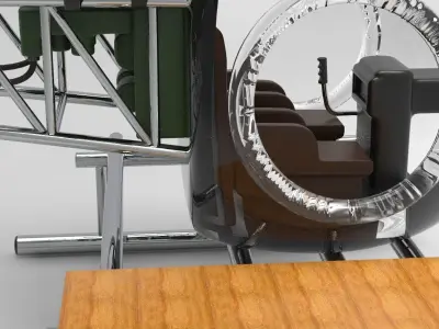 helicopter with seat 3D model