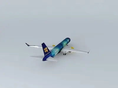 Icelandair Boeing 757 200W Hekla Aurora Free 3D model