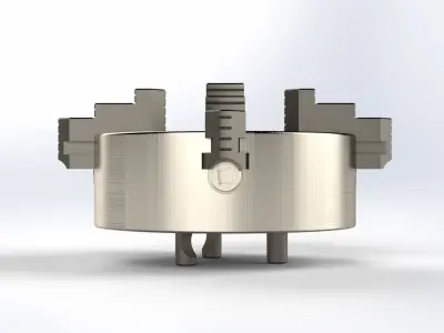 4jawchuck machine tool Free 3D model