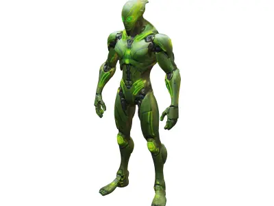 scifi fantasy protonic humanoid 3D model