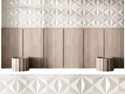 Headboard wall panel 004 Free 3D model