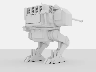 35 scale WWII German Style Combat Mech  3D Printable Model 3D print model