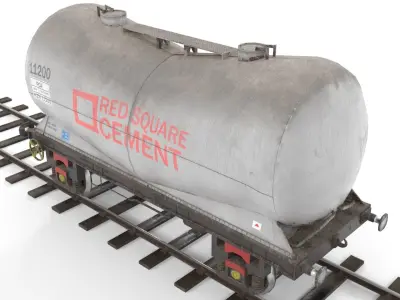 LOW poly PCA wagon Low-poly 3D model