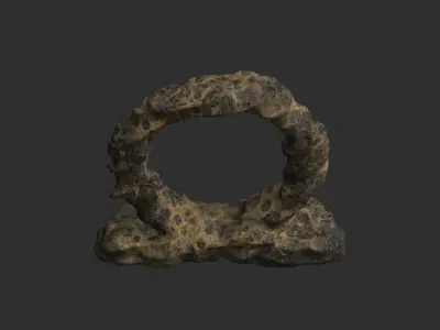 Stone Portal 1 - Spider Low-poly 3D model