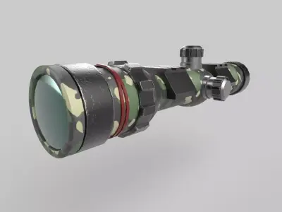 sniper scope Low-poly 3D model