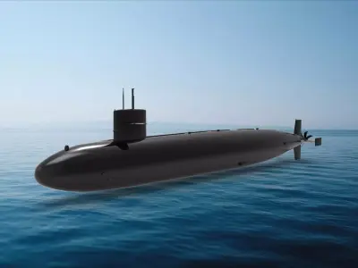 USS Narwhal submarine 3D model