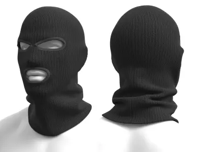 Balaclava - Marvelous Designer  3D model