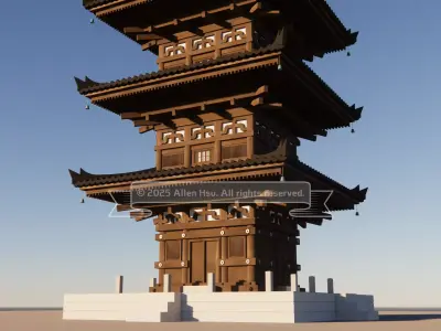 Japanese - Yasaka Pagoda 3D model