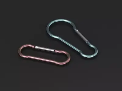 Carabiner 5 model as prop for 3D rendering 3D model