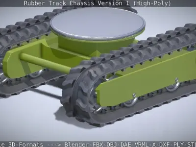 Rubber Track Chassis Version 1 High-Poly 3D model
