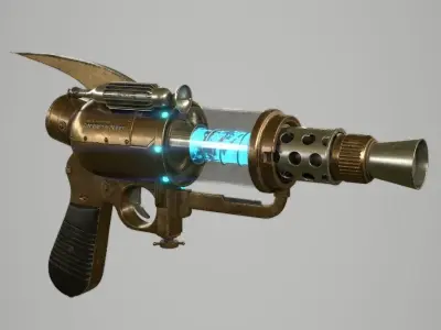 Retro Style Ray Gun Low-poly 3D model