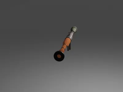 RPG 7 grenade launcher Game ready Low-poly 3D model Free low-poly 3D model