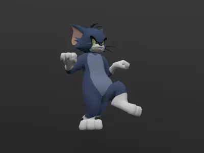TOMC-027 Tom Cat Slow Walking Low-poly 3D model