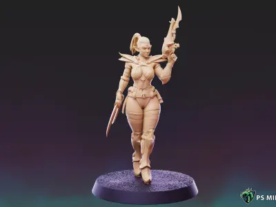 Dark Space Elves - Witches - Pose 2 3D print model