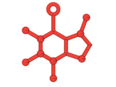 Free Caffeine Molecule Ornament Free 3D print model