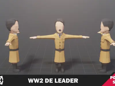 WW2 DE Leader Low-poly 3D model