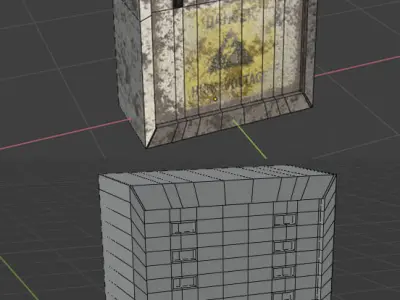 Fuse Box Low Poly Low-poly 3D model