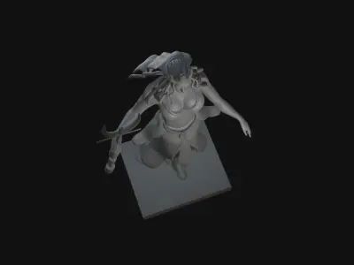 ocean goddess character print Free 3D model