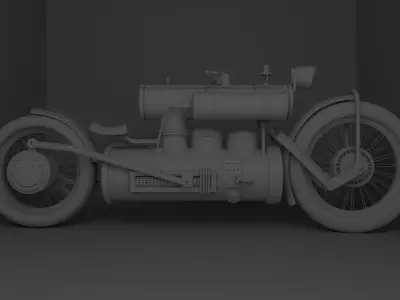 Motorcycles Steampunk 3D model