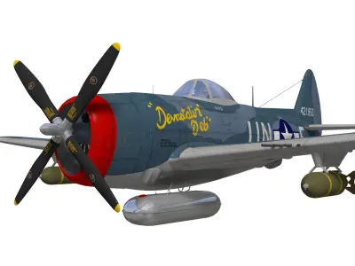 Republic P47M Thunderbolt 3D model
