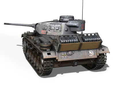 PzKpfw III - Ausf J - 523 3D model