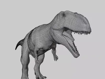 Giganotosarus Low-poly 3D model