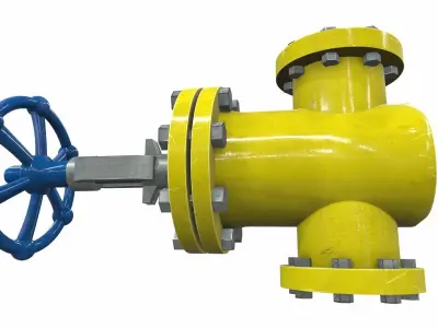 Industrial pipeline valve 2 3D model