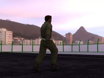 Solider rio de janeiro Low-poly 3D model