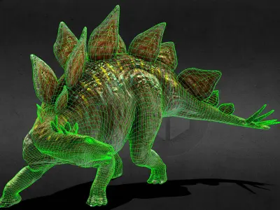  Stegosaurus Low-poly 3D model