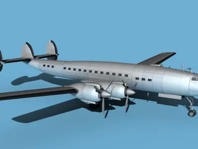 Lockheed L1649 Star Liner Bare Metal 3D model