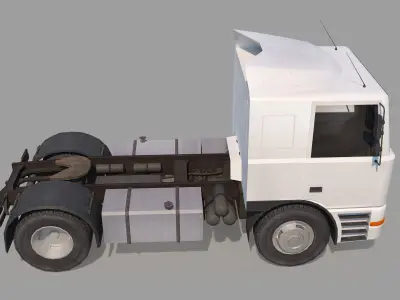 Semi Truck Low-poly 3D model