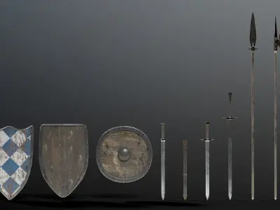 SOLDIER Medieval infantryman 3D model