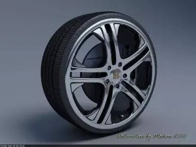 Wheel 04 Brabus and tyre 3D model