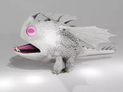 HTTYD Dragon Hobgobbler 3d Model Rigged and Fully Detailed Free Free 3D model