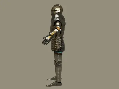 Renaissance Knight Low-poly 3D model