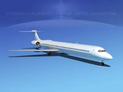 Douglas MD-80 Unmarked 3 3D model