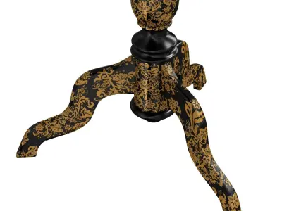 Antique Chippendale   Jade Inlaid Tea Table Chinoiserie Japaned 3D model