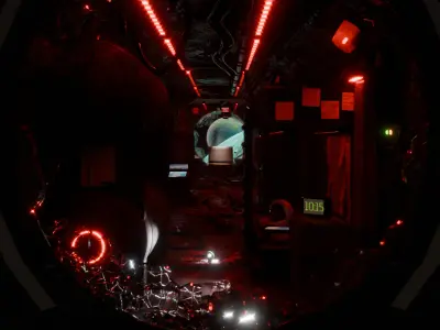 FREE Abandoned Space Station Scene Free 3D model