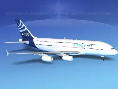 Airbus A380-800  3D model