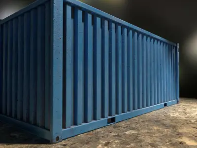 Shipping Container Low Poly PBR Low-poly 3D model