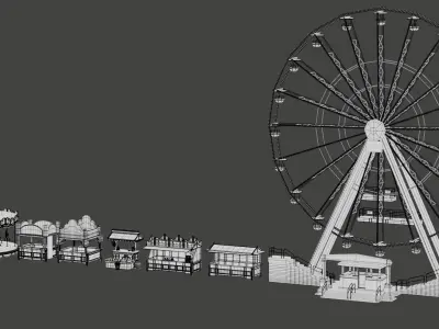 Ferris wheel - big wheel 3D model