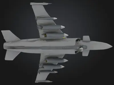 Fighter jet 3d model - Saab 39 gripen 3D print model