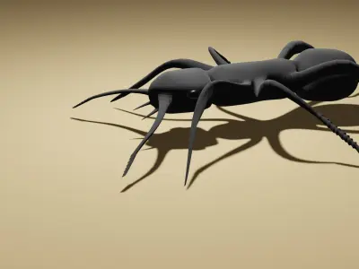 BLACK ANT  Low-poly 3D model