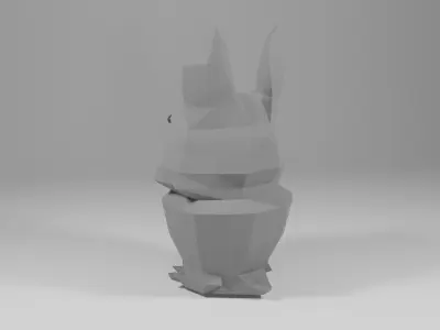 Halloween Bat Statue Free low-poly 3D model