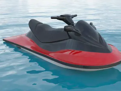 Jet Ski Low-poly 3D model