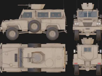 RG-31 Nyala MRAP Low-poly 3D model