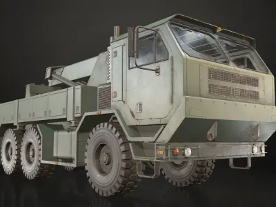 Military Truck V1 - Wrecker Low-poly 3D model