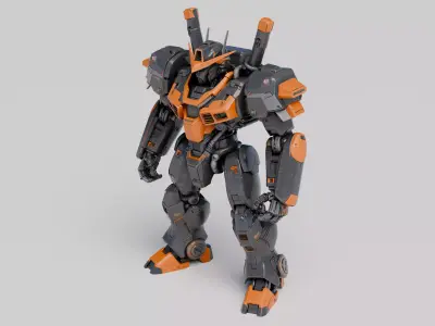 8 Sci-Fi Mecha Robot Squad Collection with PBR Textures 3D model